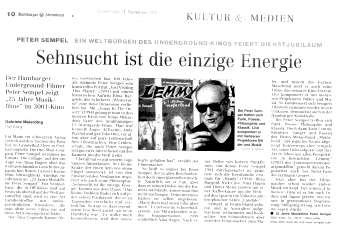 25 Jahre/Review im Hamburger Abendblatt